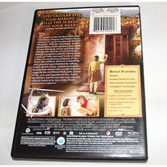 The Chronicles of Narnia The Lion, the Witch and the Wardrobe, Disney DVD - Picture 2 of 3